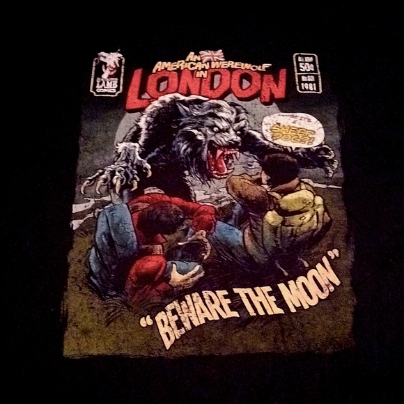 fright Rags An American Werewolf in London, 4xl black T-shirt - Picture 1 of 5